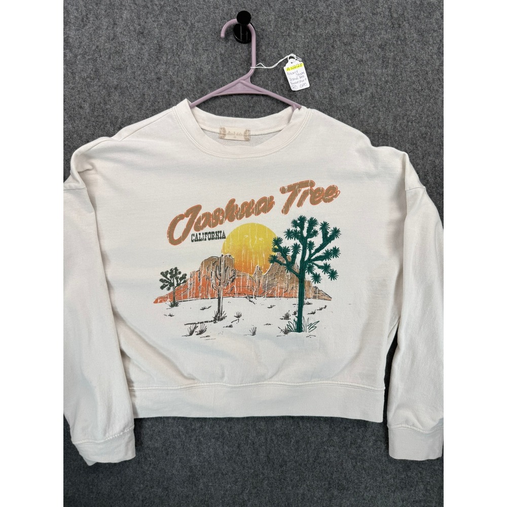 Altar'd State Joshua Tree California Graphic Sweatshirt Cream XS